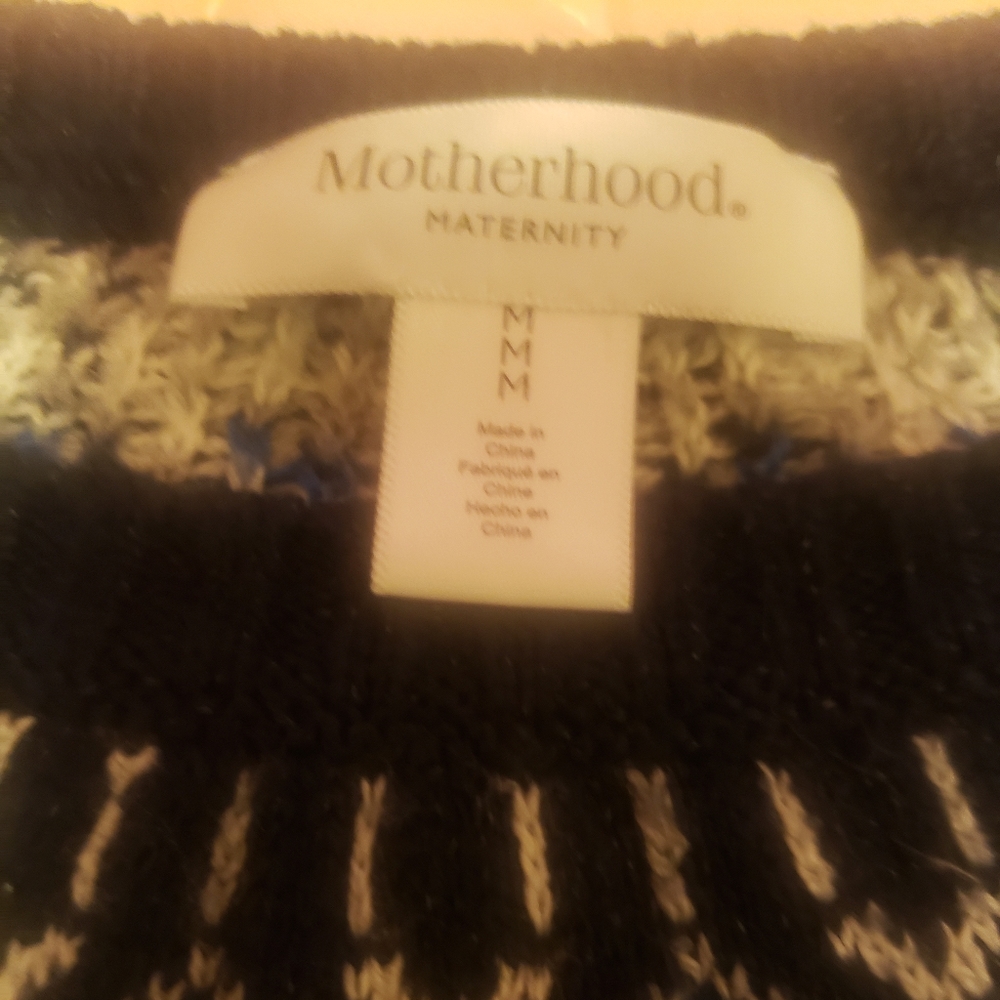 Women's Maternity Long Sleeve Crew Neck Fairisle - Picture 5 of 8